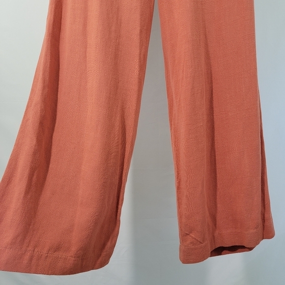 By Together + Collection Women's Dusty Pink Linen Blend Tank Romper Sz S Pocket - Picture 8 of 11